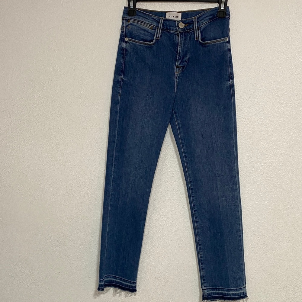 Frame Denim Dark Blue Ankle Jeans Size 26
